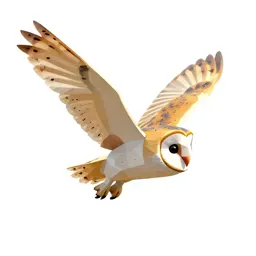 Barn owl in flight