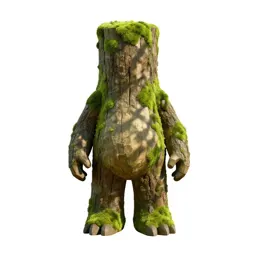 Forest spirit of moss and bark