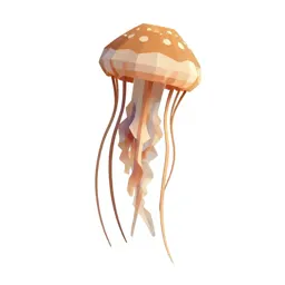 Jellyfish with long tendrils