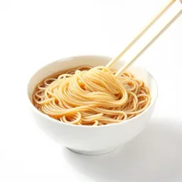 Bowl of noodles with chopsticks