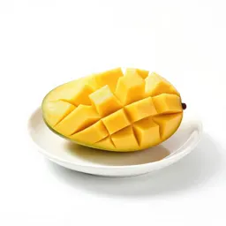 Mango sliced open