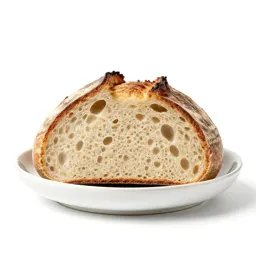 Sourdough boule with a scored crust