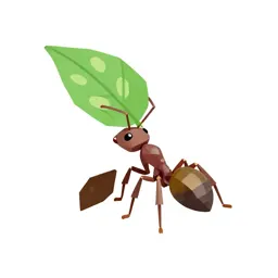 Leafcutter ant carrying a leaf