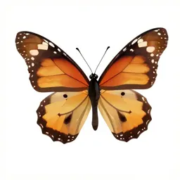 Monarch butterfly with open wings