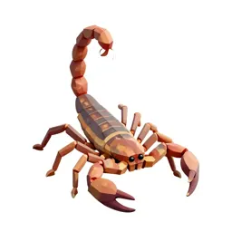 Scorpion with its tail raised