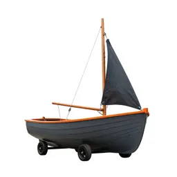 Wooden sailing dinghy