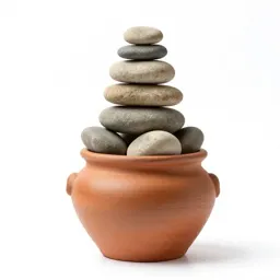 River stone stack