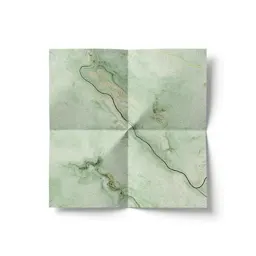 Topographic map folded