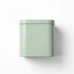 Cylindrical tea caddy tin