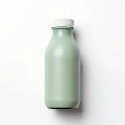Milk bottle with a foil cap