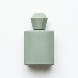 Perfume bottle with a faceted stopper