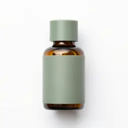 Amber glass apothecary bottle