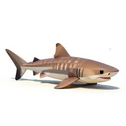 Leopard shark on sand
