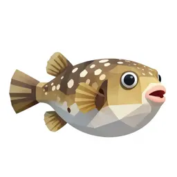 Pufferfish inflated