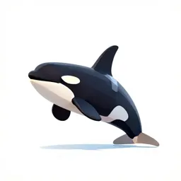 Orca breaching