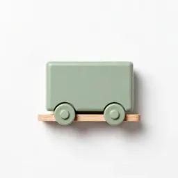 Wooden train track piece