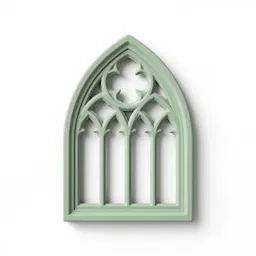 Gothic window tracery panel