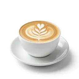 Flat white with latte art