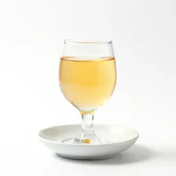 Glass of natural orange wine