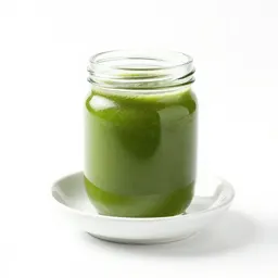 Green smoothie in a jar