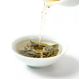 Mint tea poured from height