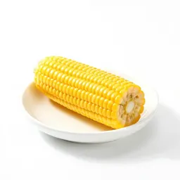 Corn cob with husk peeled