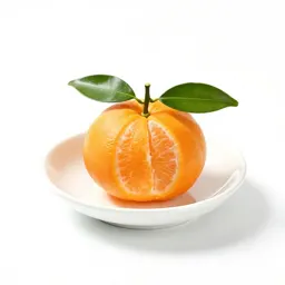 Mandarin with leaves