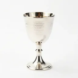 Goblet of hammered silver