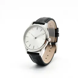 Wristwatch with a leather strap