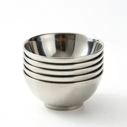 Stack of nesting mixing bowls