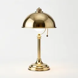 Brass banker's lamp