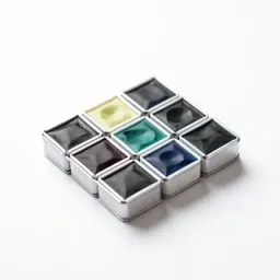 Set of watercolour pans