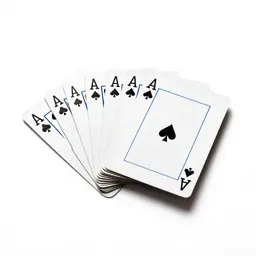 Deck of playing cards fanned out