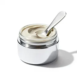 Clay mask jar with a spatula