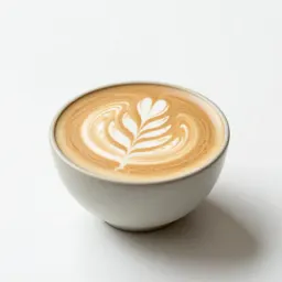 Flat white with latte art