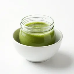 Green smoothie in a jar