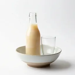 Soju bottle and glass