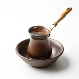 Turkish coffee in a cezve
