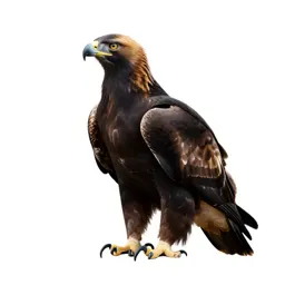 Golden eagle perched