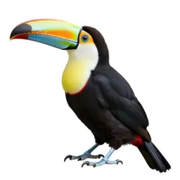 Toucan with an oversized bill