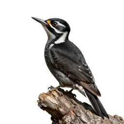 Woodpecker on bark