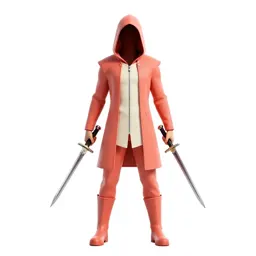 Hooded rogue with twin daggers