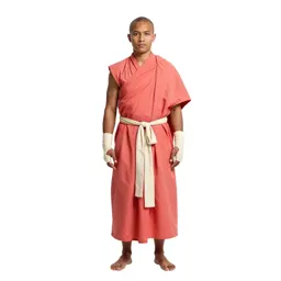 Monastic warrior with wrapped hands