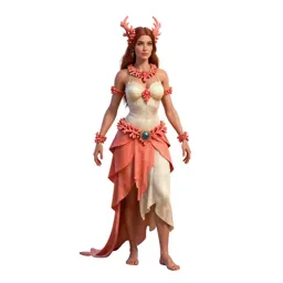 Sea witch with coral jewellery