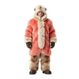 Snow-country hunter in furs