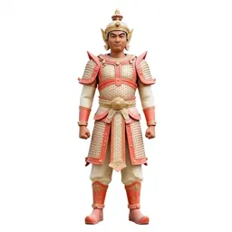 Temple guardian in ceremonial armour