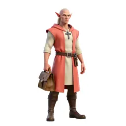 Tiefling scholar with a satchel