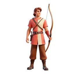 Wandering forest ranger with a longbow