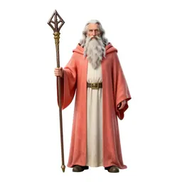 Elder wizard with a rune staff