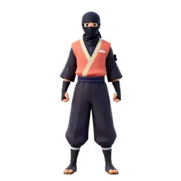 Ninja in dark cloth